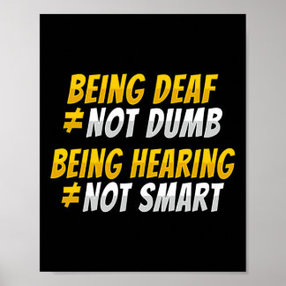 Asl Handgestikulering döv hörselnedsättning medvet Poster