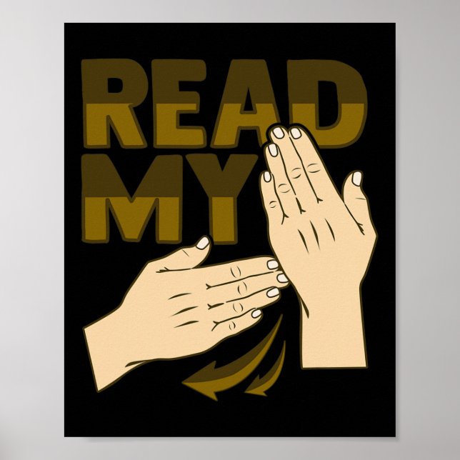 Asl Handgestikulering döv hörselnedsättning medvet Poster (Framsidan)