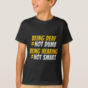 Asl Handgestikulering döv hörselnedsättning Medvet T Shirt