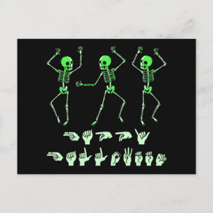 ASL Happy halloween I - Cute Spooky Season Vykort