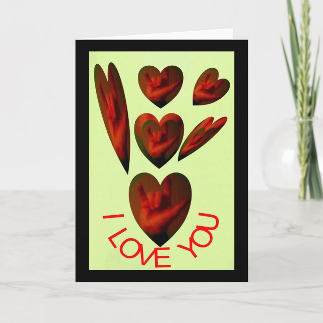 ASL Hearts talar i Kärlek Du Kort (Framsida)