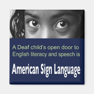 ASL hjälper det döva barnet att lära engelsk Magnet
