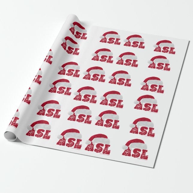 ASL HO HO HO HO HAT PRESENTPAPPER (Utrullad)