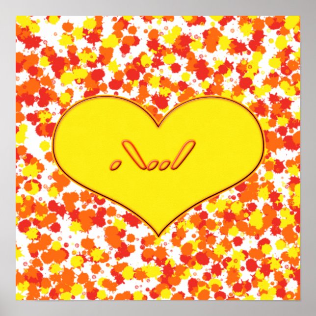 ASL-I Kärlek dig med Heart av Shirley Taylor Poster (Framsidan)