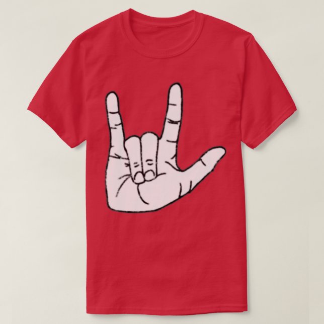 ASL I kärlek du 6 T Shirt (Design framsida)