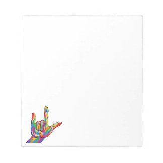 ASL I Kärlek Du BOLD FÄRG Anteckningsblock