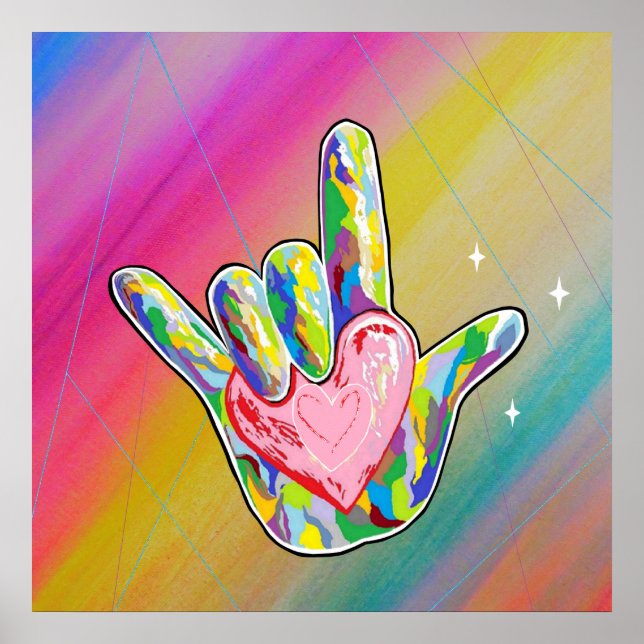 ASL I Kärlek Du Hjärtar Poster (Framsidan)