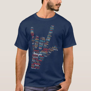 ASL I kärlek på olika språk utformar ASL L T Shirt