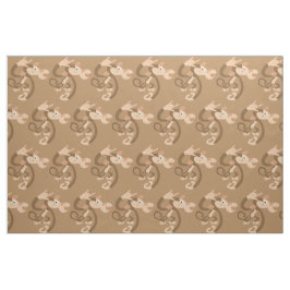 ASL I Kärlek You Monkey Patterned Fabric Tyg