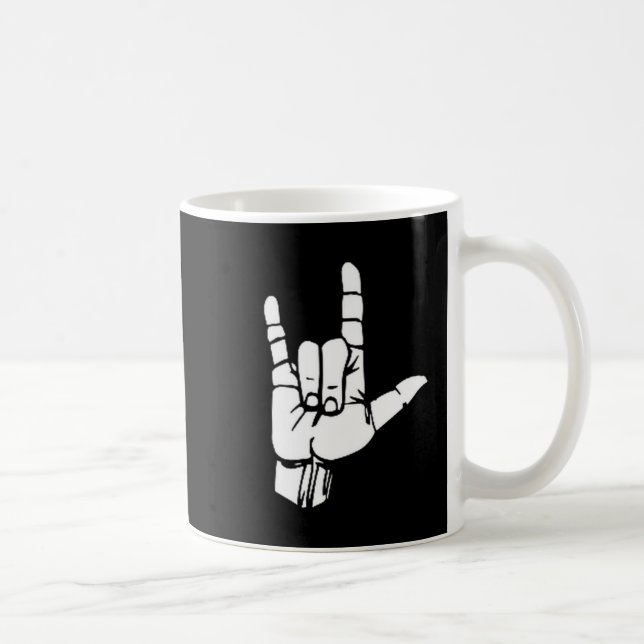 Asl I Love You Gift American Sign Language Tee Pre Kaffemugg (Höger)