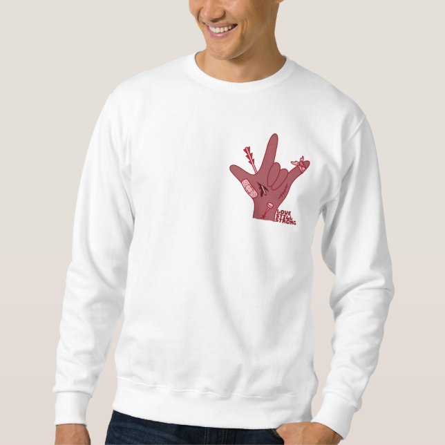 ASL ILY-design - Kärlek sårad men fortfarande star Lång Ärmad Tröja (Framsida)