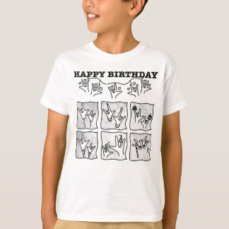 ASL ILY Obsession - Happy Birthday!  T Shirt