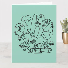 ASL ILY Thanks – Autumn Vibes Kort