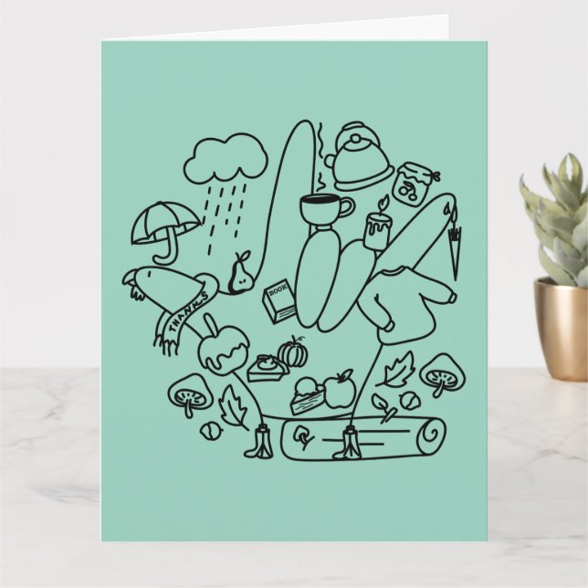 ASL ILY Thanks – Autumn Vibes  Kort (Liten växt)