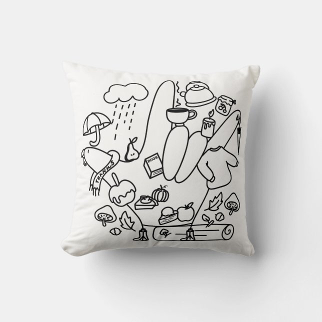 ASL ILY Thanks – Autumn Vibes  Kudde (Framsida)