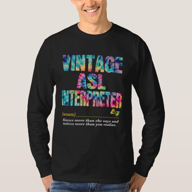 ASL Interpreter Appreciation Week Back to School T Shirt (Framsida)