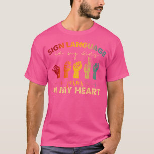 Asl Jesus Kristus teckenspråk i mitt kärn Jesus I T Shirt