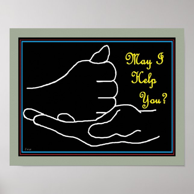 ASL kan jag hjälpa dig? Poster (Framsidan)