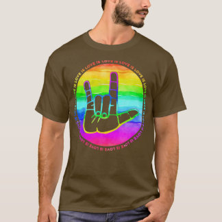 ASL Kärlek är Kärlek T Shirt