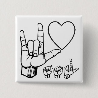 asl-kärlek, hjärta, asl knapp