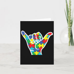 Asl Kärlek signerar Hand Autism Awareness Mamma Pa Kort