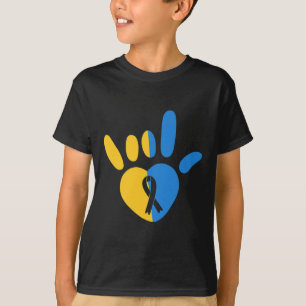 ASL Kärlek signerar icke-verbal nedåtsyndrom Medve T Shirt