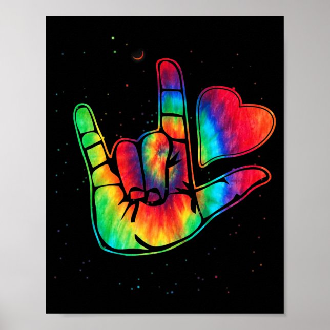 ASL Kärlek - skyltspråksstöd för ökad medvetenhet  Poster (Framsidan)