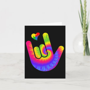 Asl Kärlek teckenspråk Hand Autism Awareness Heart Kort