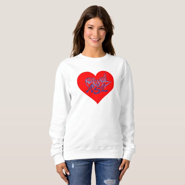 Asl-kärlekTshirt Tröja (Hel framsida)