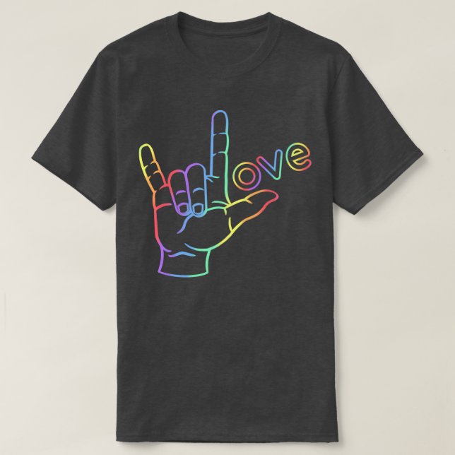 ASL Love 12 T Shirt (Design framsida)