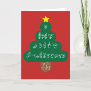 ASL - Mycket god jul till dig hälsningkort Helgkort