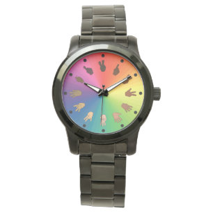 ASL numrerar färg rullar den minimala klockan Armbandsur