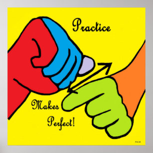 ASL PRACTICE Gör Perfekt Poster