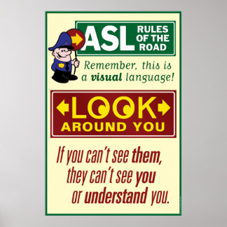 ASL Regler på vägen. En poster. Poster