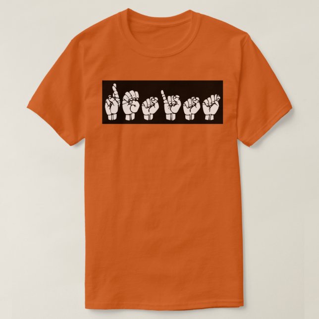 ASL RESIST American Sign Language Design T Shirt (Design framsida)