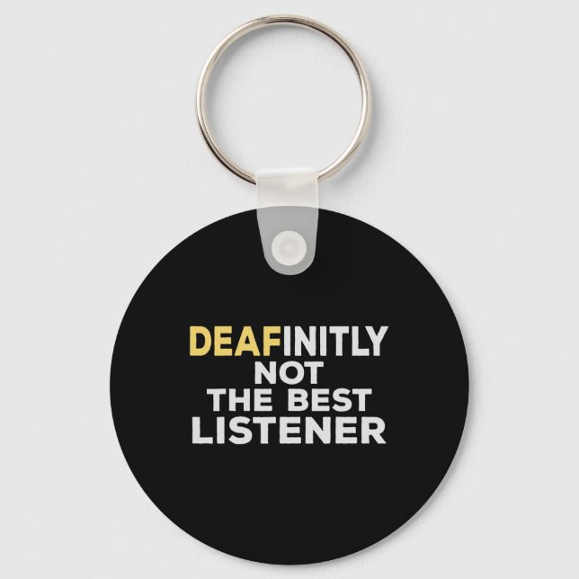 Asl Sign Language Hearing Loss Awareness Nyckelring (Framsida)