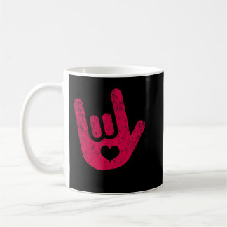 ASL-signeringsspråk I Kärlek Du signerar Kaffemugg
