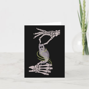 Asl Skeleton Händer Ghost Spooky Halloween Kort