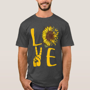 ASL Solrosor Tees for Women Kärlek ASL Slogan Topp T Shirt