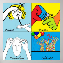 ASL-steg för att lyckas Poster