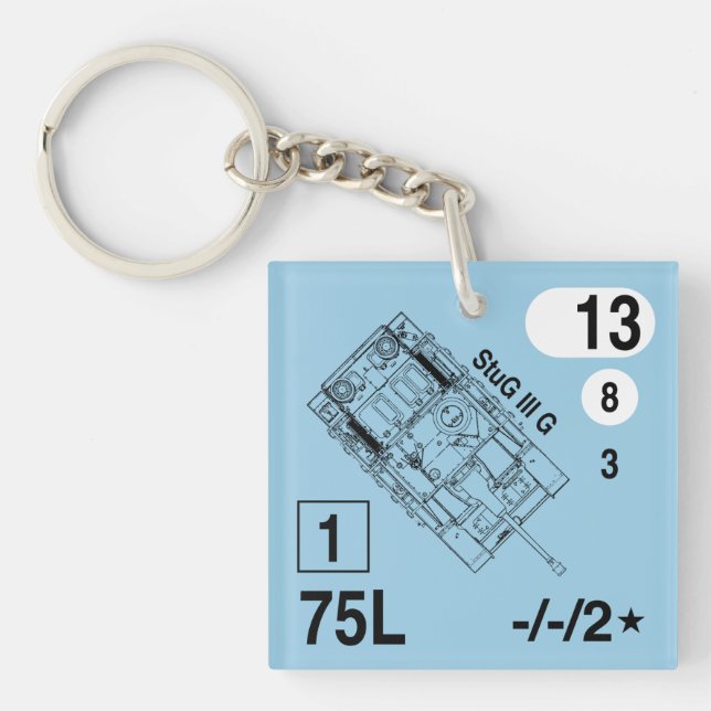 ASL StuG IIIG Keychain Fob (Framsidan)