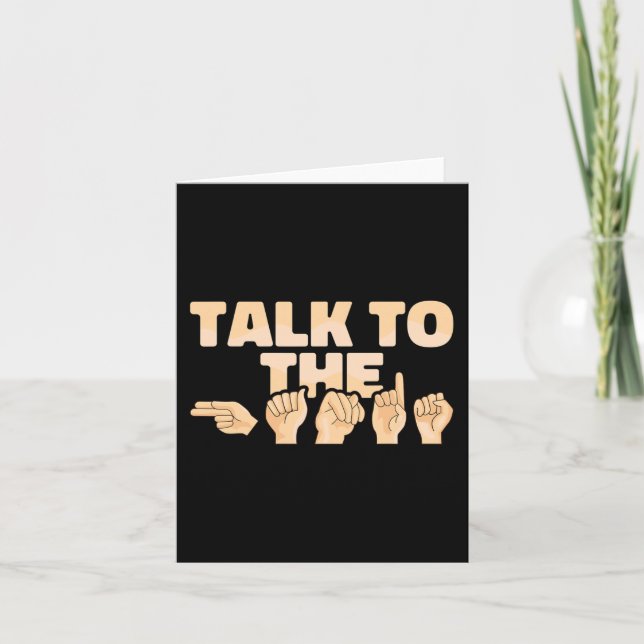 ASL Talk to Händer American Sign Language Kort (Framsida)