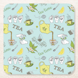 ASL Tea underläggs Underlägg Papper Kvadrat