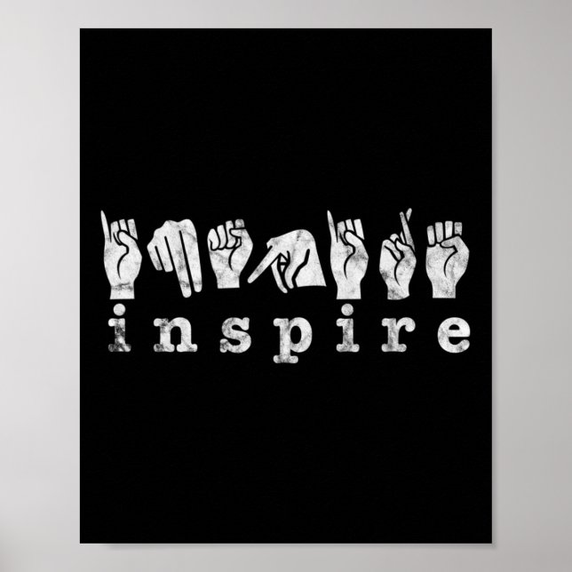 ASL Teacher American Sign Language Döv Awareness Poster (Framsidan)