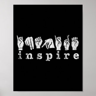 Asl Teacher American Sign Language Döv Awareness Poster