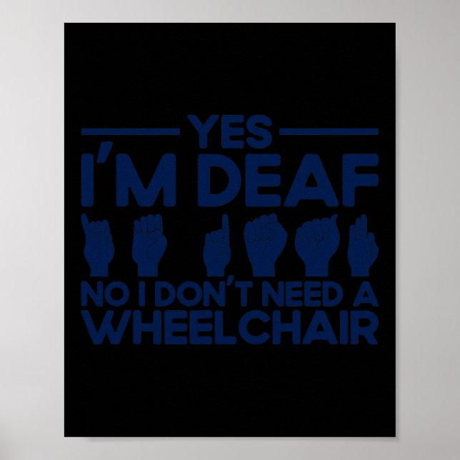 ASL-teckenspråk Ja, jag är Döv 1 Poster (Framsidan)