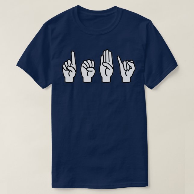 ASL-teckenspråk Namn Debi T Shirt (Design framsida)