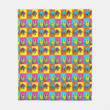 ASL-teckenspråk Pixel Kärlek Pop Fleece Blanket