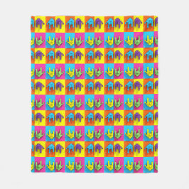 ASL-teckenspråk Pixel Kärlek Pop Fleece Blanket