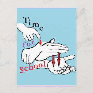 ASL-tid för skolan Vykort